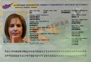 Sample electronic ID card